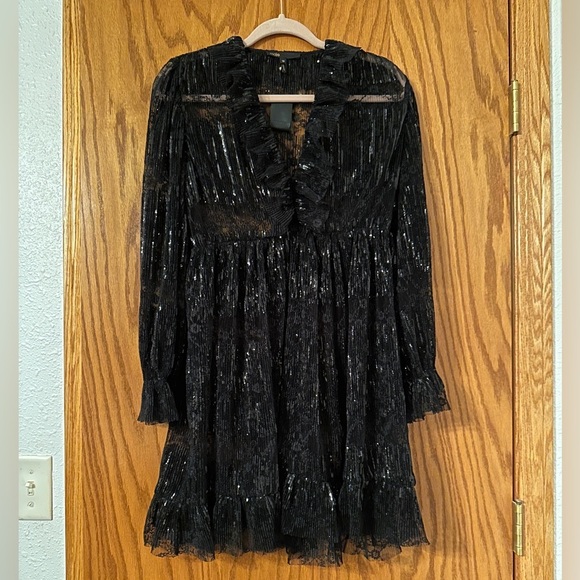 Maje Reville Sequin Lace Mini Dress - NWT - Size 38 (US 6) - Picture 5 of 15